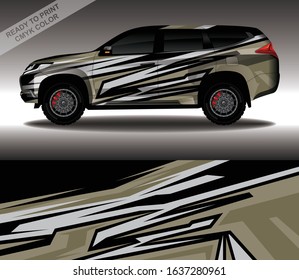 Car wrap decal design vector, custom livery race rally car vehicle sticker and tinting.