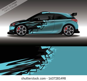 Car wrap decal design vector, custom livery race rally car vehicle sticker and tinting.