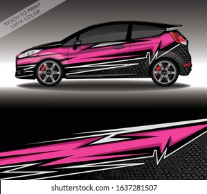 Car wrap decal design vector, custom livery race rally car vehicle sticker and tinting.