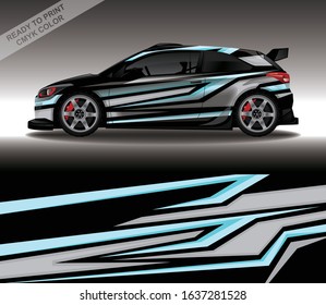 Car wrap decal design vector, custom livery race rally car vehicle sticker and tinting.