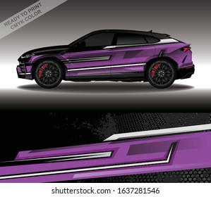 Car wrap decal design vector, custom livery race rally car vehicle sticker and tinting.