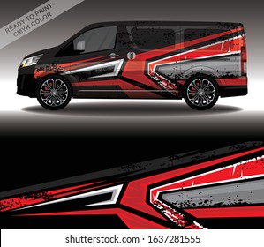 Car wrap decal design vector, custom livery race rally car vehicle sticker and tinting.