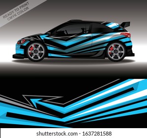 Car wrap decal design vector, custom livery race rally car vehicle sticker and tinting.