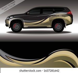 Car wrap decal design vector, custom livery race rally car vehicle sticker and tinting.