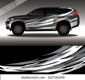 Car wrap decal design vector, custom livery race rally car vehicle sticker and tinting.