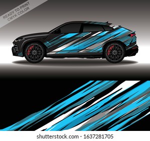 Car wrap decal design vector, custom livery race rally car vehicle sticker and tinting.