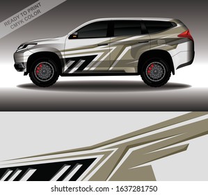 Car wrap decal design vector, custom livery race rally car vehicle sticker and tinting.