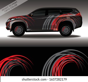 Car wrap decal design vector, custom livery race rally car vehicle sticker and tinting.