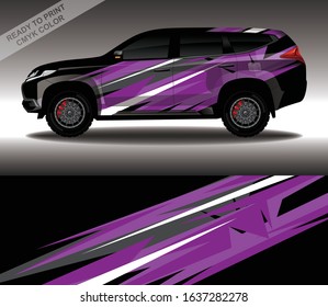 Car wrap decal design vector, custom livery race rally car vehicle sticker and tinting.