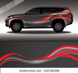 Car wrap decal design vector, custom livery race rally car vehicle sticker and tinting.