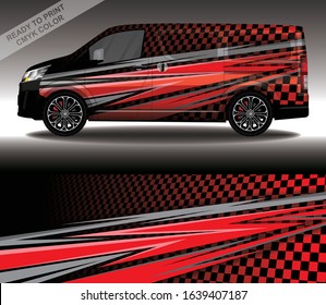Car wrap decal design vector, custom livery race rally car vehicle sticker and tinting.