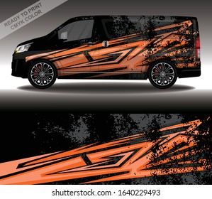 Car wrap decal design vector, custom livery race rally car vehicle sticker and tinting.