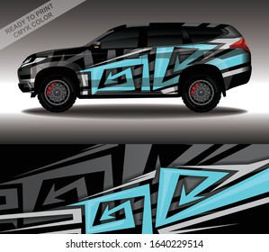 Car wrap decal design vector, custom livery race rally car vehicle sticker and tinting.