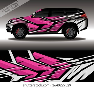 Car wrap decal design vector, custom livery race rally car vehicle sticker and tinting.