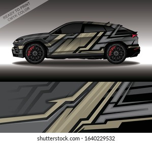 Car wrap decal design vector, custom livery race rally car vehicle sticker and tinting.