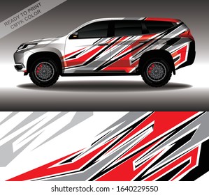 Car wrap decal design vector, custom livery race rally car vehicle sticker and tinting.