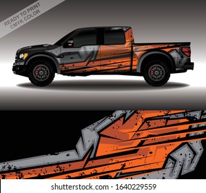 Car wrap decal design vector, custom livery race rally car vehicle sticker and tinting.