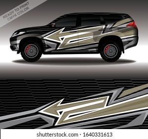 Car wrap decal design vector, custom livery race rally car vehicle sticker and tinting.