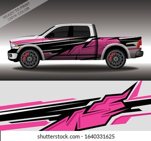 Car wrap decal design vector, custom livery race rally car vehicle sticker and tinting.