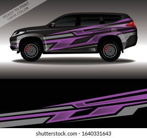 Car wrap decal design vector, custom livery race rally car vehicle sticker and tinting.