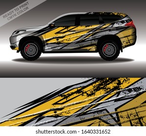 Car wrap decal design vector, custom livery race rally car vehicle sticker and tinting.