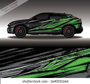 Car wrap decal design vector, custom livery race rally car vehicle sticker and tinting.