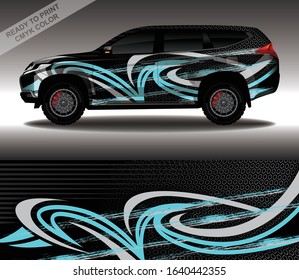 Car wrap decal design vector, custom livery race rally car vehicle sticker and tinting.