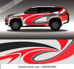Car wrap decal design vector, custom livery race rally car vehicle sticker and tinting.