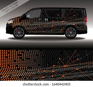 Car wrap decal design vector, custom livery race rally car vehicle sticker and tinting.