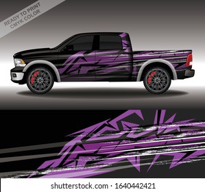 Car wrap decal design vector, custom livery race rally car vehicle sticker and tinting.