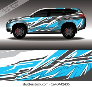 Car wrap decal design vector, custom livery race rally car vehicle sticker and tinting.