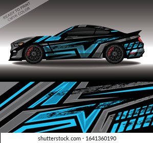 Car wrap decal design vector, custom livery race rally car vehicle sticker and tinting.
