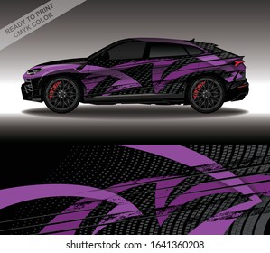 Car wrap decal design vector, custom livery race rally car vehicle sticker and tinting.