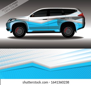 Car wrap decal design vector, custom livery race rally car vehicle sticker and tinting.