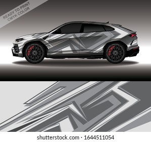 Car wrap decal design vector, custom livery race rally car vehicle sticker and tinting.