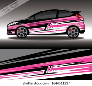 Car wrap decal design vector, custom livery race rally car vehicle sticker and tinting.