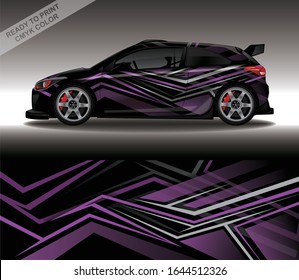 Car wrap decal design vector, custom livery race rally car vehicle sticker and tinting.