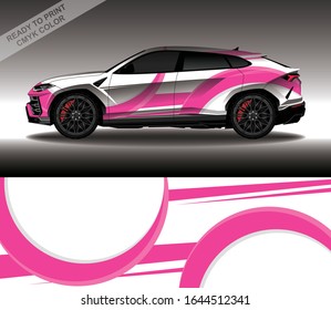 Car wrap decal design vector, custom livery race rally car vehicle sticker and tinting.