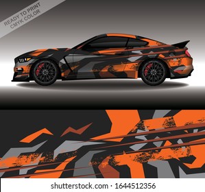 Car wrap decal design vector, custom livery race rally car vehicle sticker and tinting.