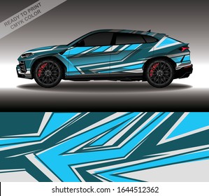 Car wrap decal design vector, custom livery race rally car vehicle sticker and tinting.