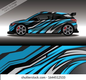 Car wrap decal design vector, custom livery race rally car vehicle sticker and tinting.