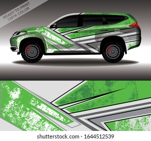 Car wrap decal design vector, custom livery race rally car vehicle sticker and tinting.