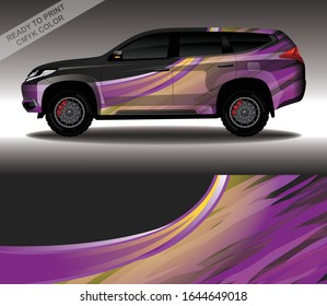 Car wrap decal design vector, custom livery race rally car vehicle sticker and tinting.