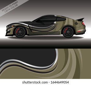 Car wrap decal design vector, custom livery race rally car vehicle sticker and tinting.