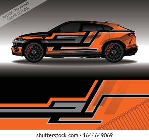 Car wrap decal design vector, custom livery race rally car vehicle sticker and tinting.