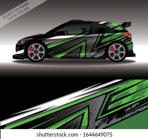 Car wrap decal design vector, custom livery race rally car vehicle sticker and tinting.