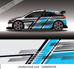 Car wrap decal design vector, custom livery race rally car vehicle sticker and tinting.