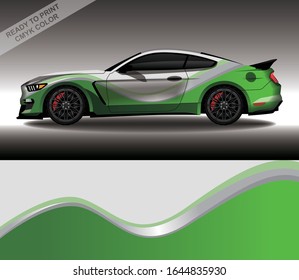 Car wrap decal design vector, custom livery race rally car vehicle sticker and tinting.