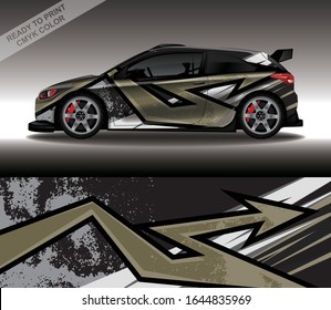 Car wrap decal design vector, custom livery race rally car vehicle sticker and tinting.