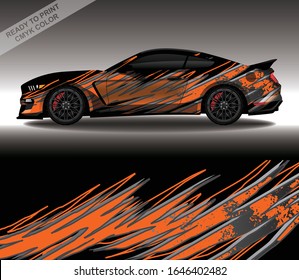 Car wrap decal design vector, custom livery race rally car vehicle sticker and tinting.